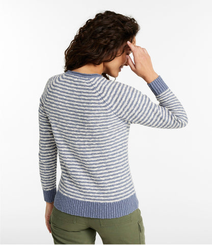 Women's Midweight Cotton Slub Rollneck Pullover Stripe
