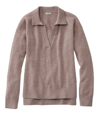 Women's Classic Cashmere Sweater, Relaxed Polo