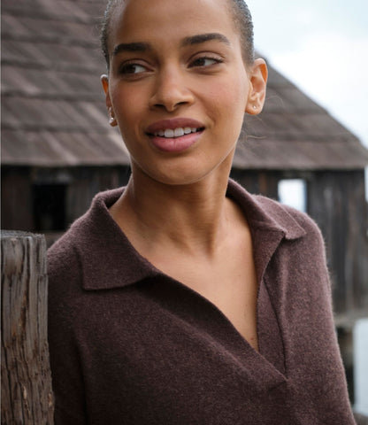 Women's Classic Cashmere Sweater, Relaxed Polo