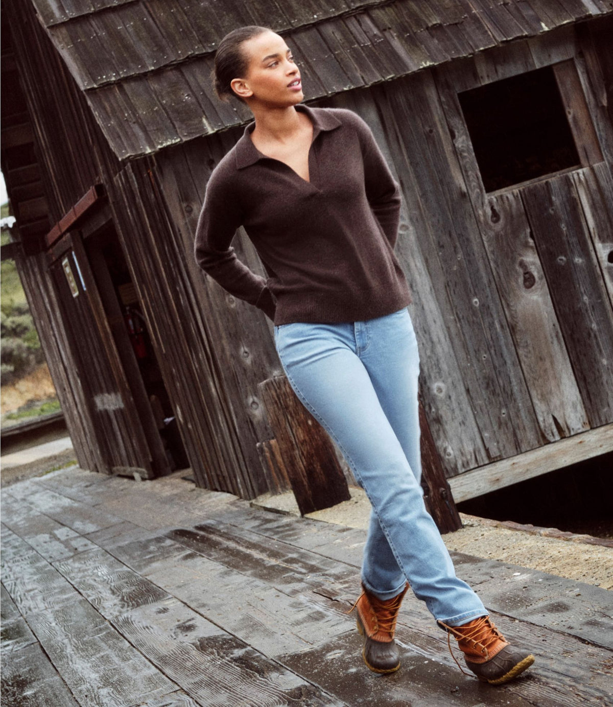 Women's Classic Cashmere Sweater, Relaxed Polo