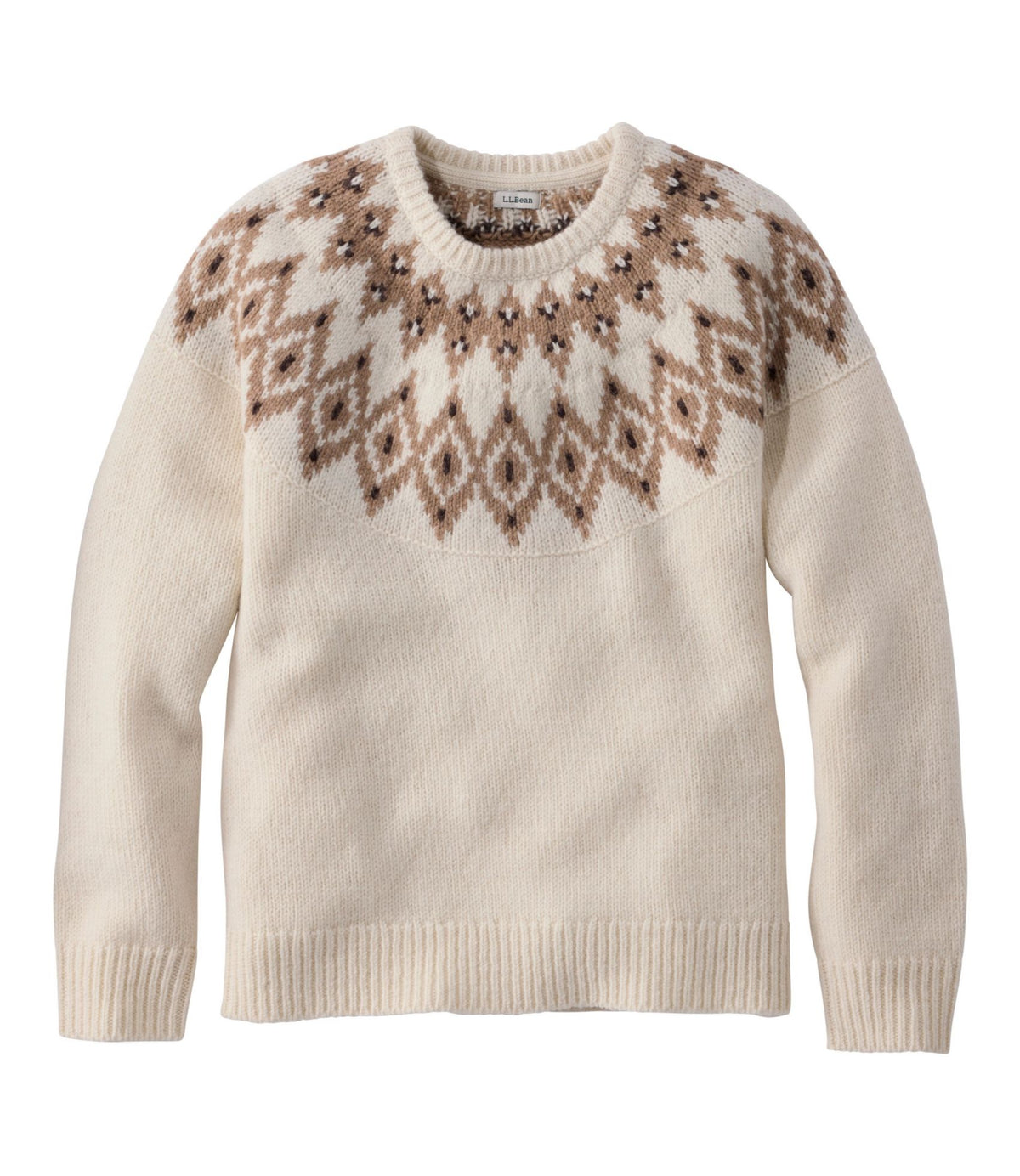 Women's Bean's Classic Ragg Wool Sweater, Crewneck Fair Isle