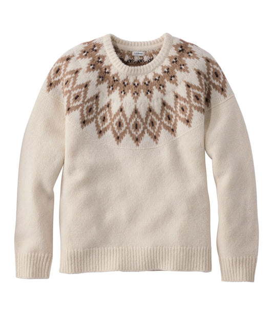 Women's Bean's Classic Ragg Wool Sweater, Crewneck Fair Isle