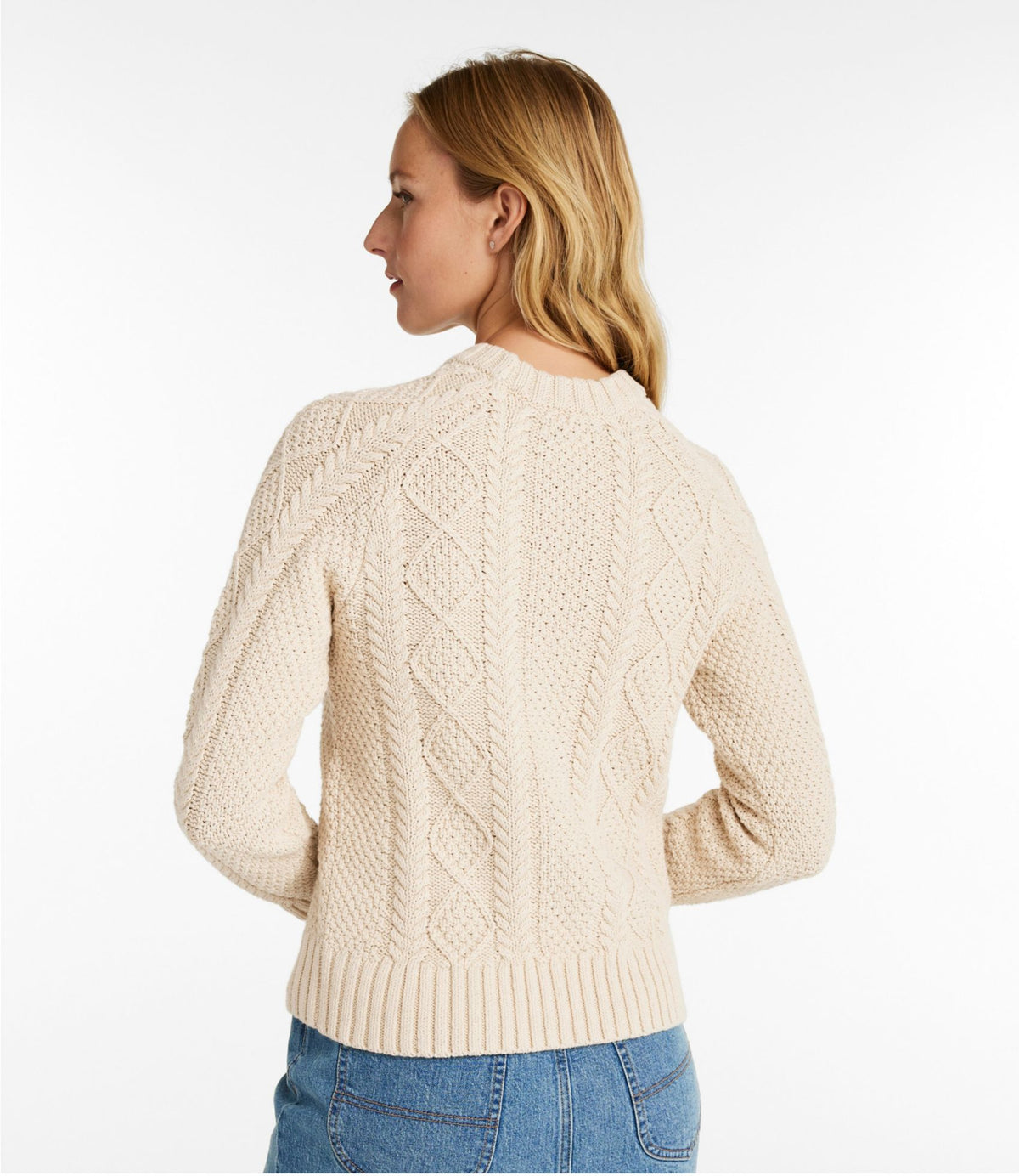 Women's Signature Cotton Fisherman Sweater, Crewneck