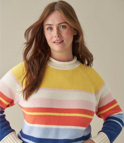 Women's Signature Original Cotton Sweater, Rollneck Stripe