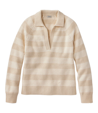Women's SuperSoft Waffle Sweater, Polo Stripe