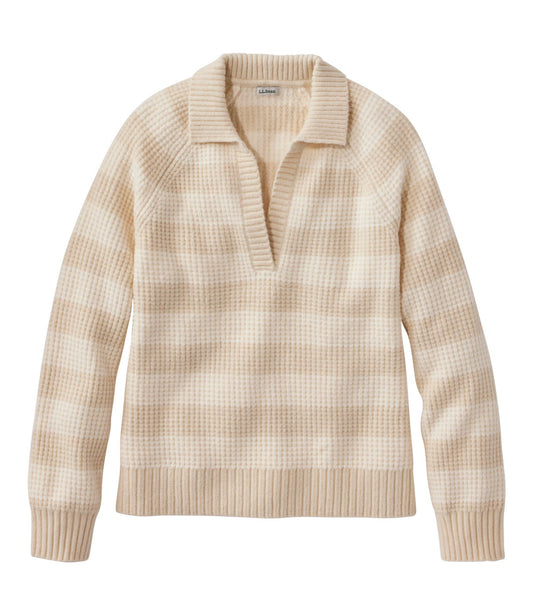 Women's SuperSoft Waffle Sweater, Polo Stripe