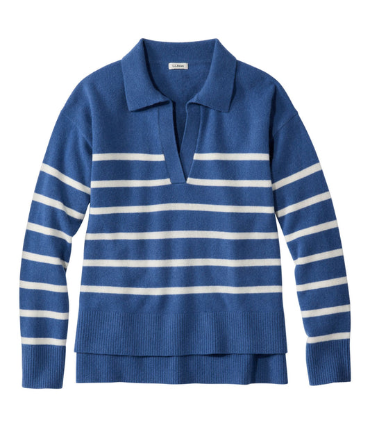 Women's Classic Cashmere Sweater, Relaxed Polo