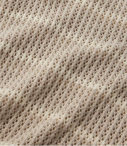 Women's Organic Cotton Slub Pointelle Sweater, Polo