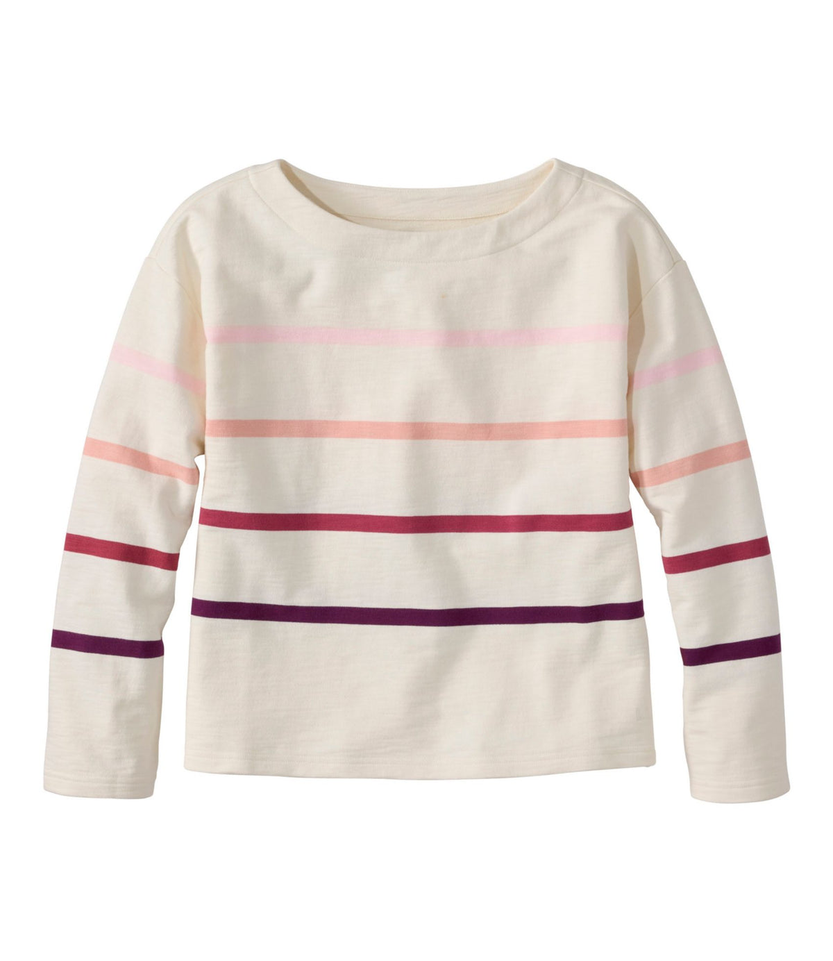 Women's Peaks Island Top, Relaxed Boatneck Long-Sleeve Stripe