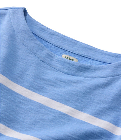 Women's Peaks Island Top, Relaxed Boatneck Long-Sleeve Stripe