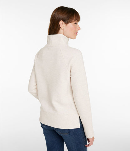 Women's Lakewashed Double-Knit Funnelneck