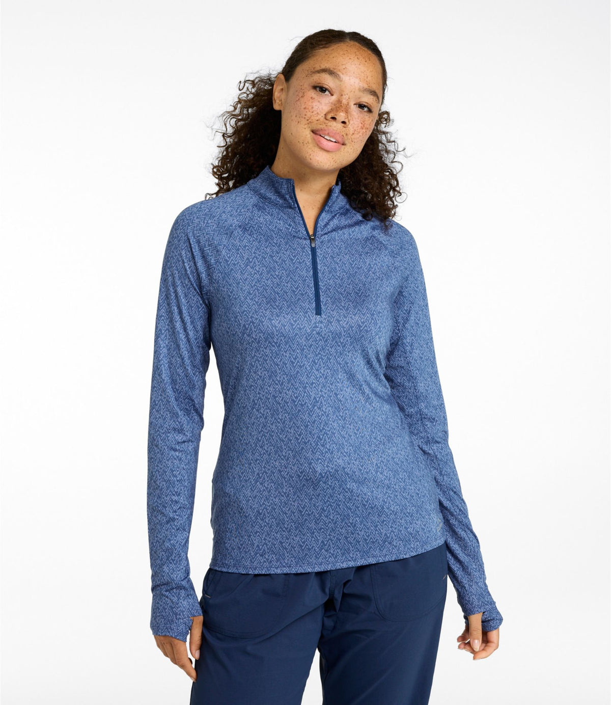 Women's Access Trail Pullover, Long-Sleeve Quarter-Zip Print