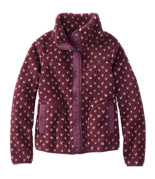 Women's Bean's Sherpa Fleece Jacket, Print