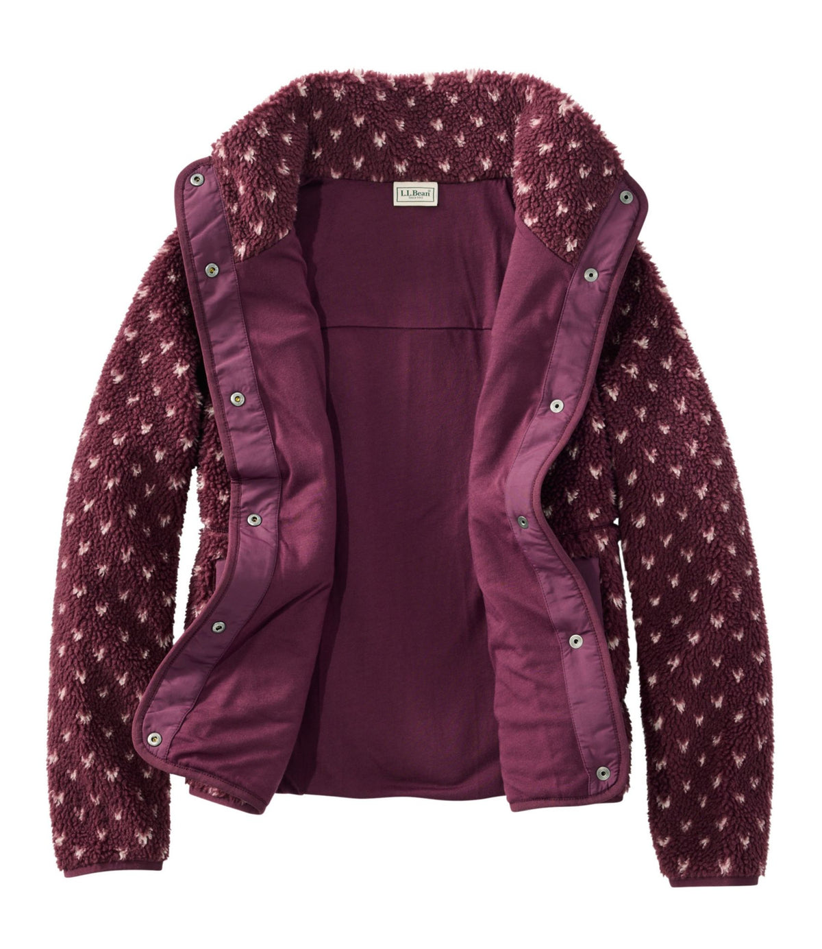 Women's Bean's Sherpa Fleece Jacket, Print