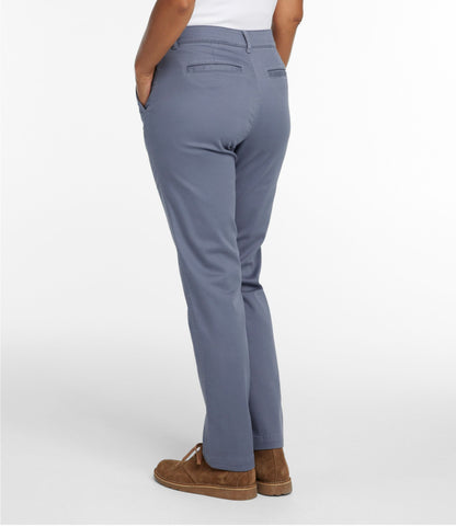 Women's Comfort Stretch Pants, Mid-Rise Straight-Leg Chino