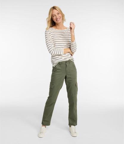 Women's Comfort Stretch Pants, Mid-Rise Straight-Leg Cargo