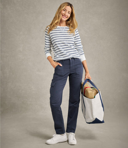 Women's Comfort Stretch Pants, Mid-Rise Straight-Leg Cargo