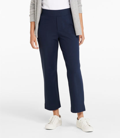 Women's L.L.Bean Go-Anywhere Knit Pants, High-Rise Straight-Leg Ankle