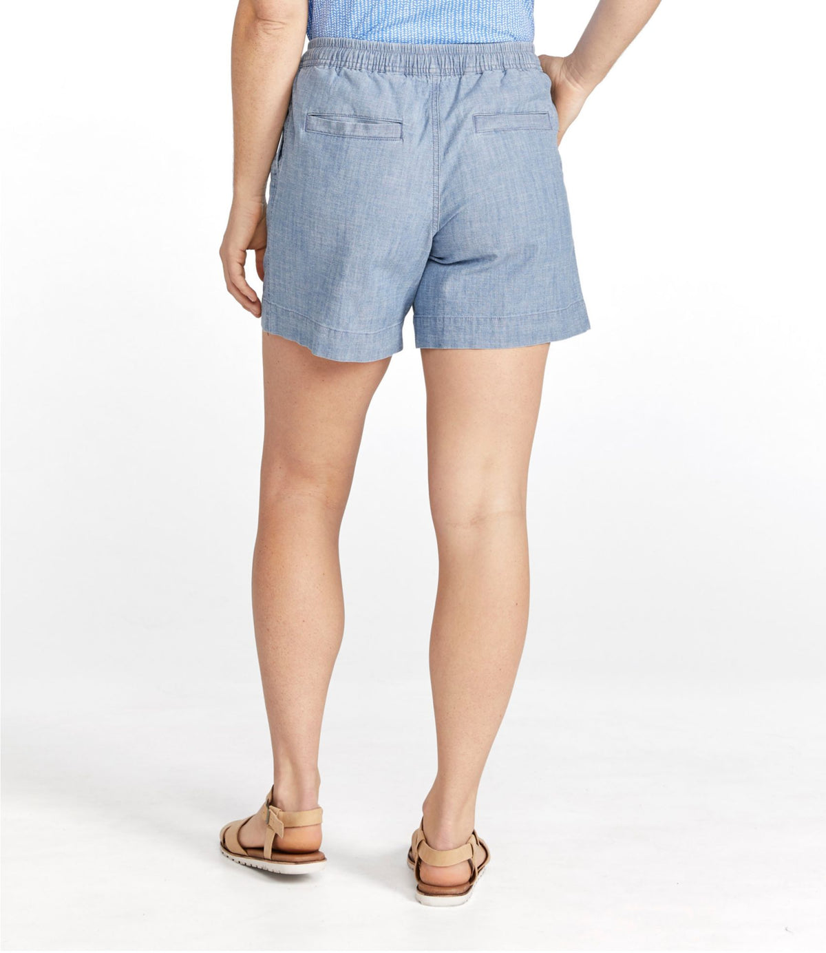 Women's Lakewashed Dock Shorts, Mid-Rise Chambray