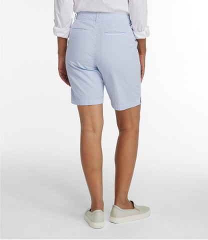 Women's Comfort Stretch Shorts, Seersucker Bermudas 9"