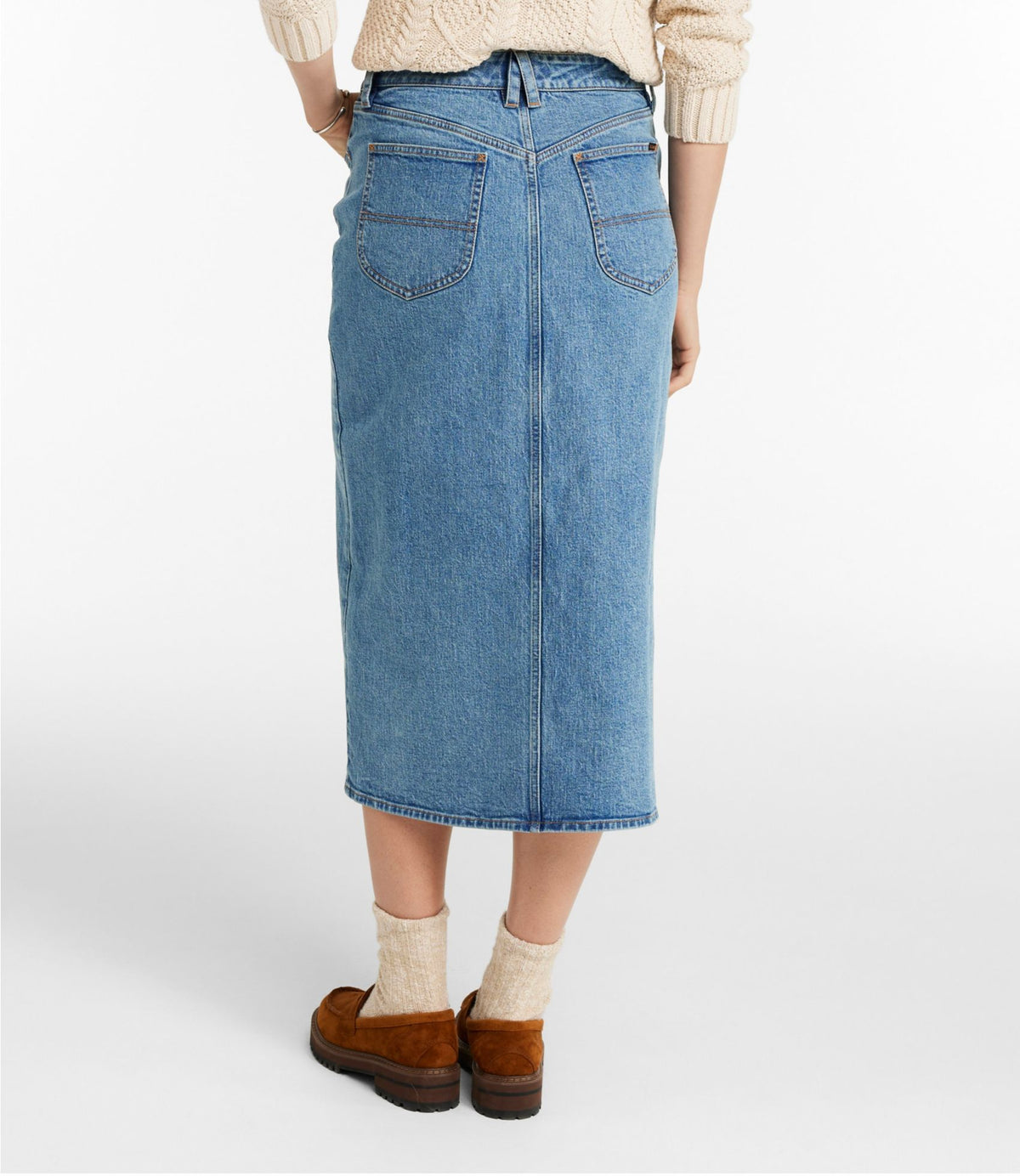 Women's Signature Heritage Denim Midi Skirt