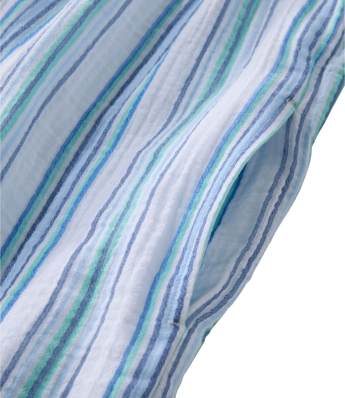 Women's Cloud Gauze Short-Sleeve Shift Dress, Stripe