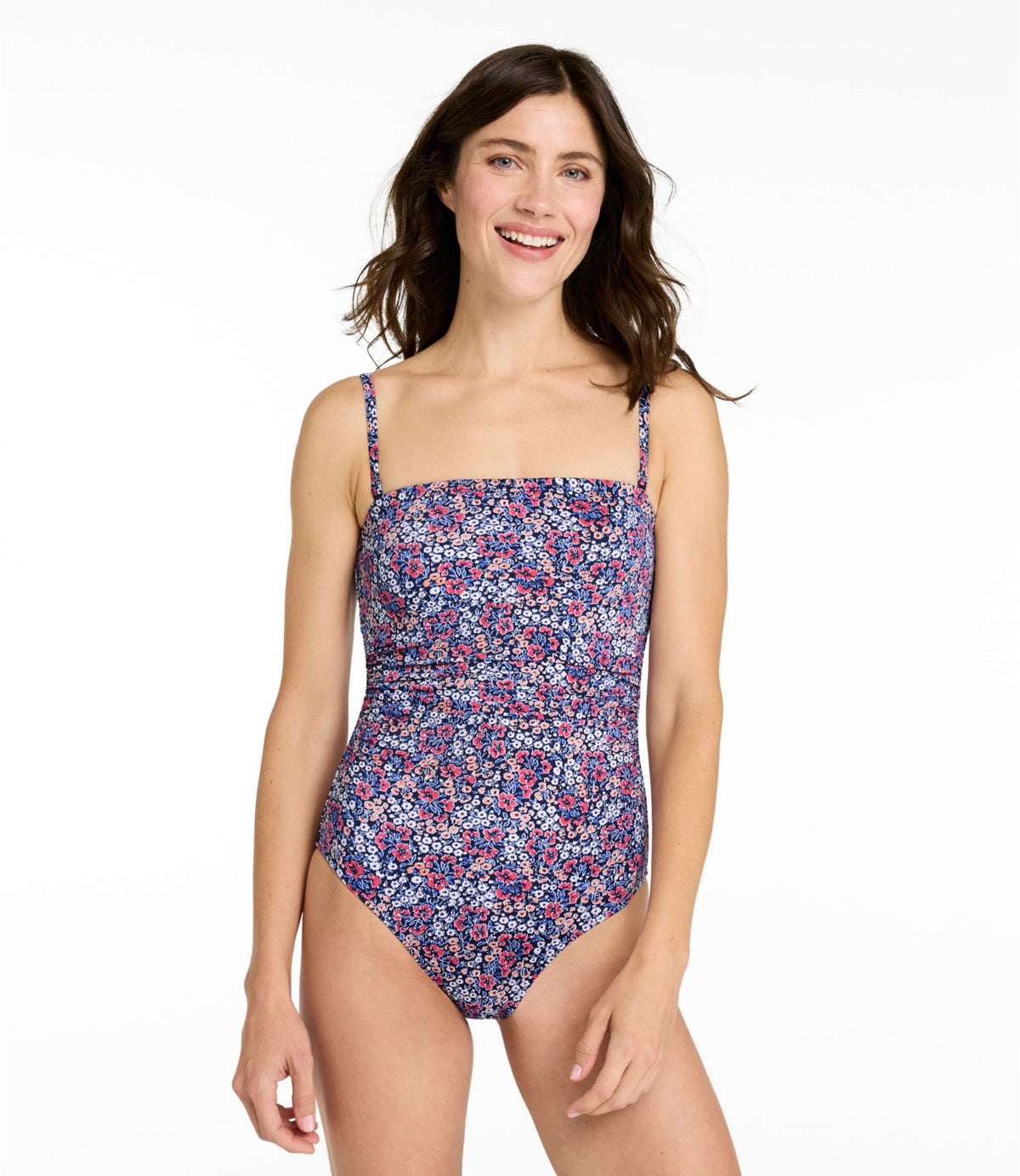 Women's Coastal Essentials Swimwear, Bandeau Tanksuit Print