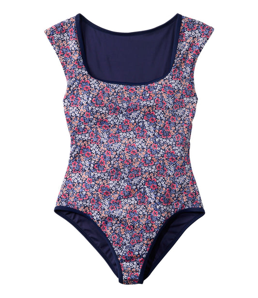 Women's Coastal Essentials Swimwear, Squareneck Tanksuit Print