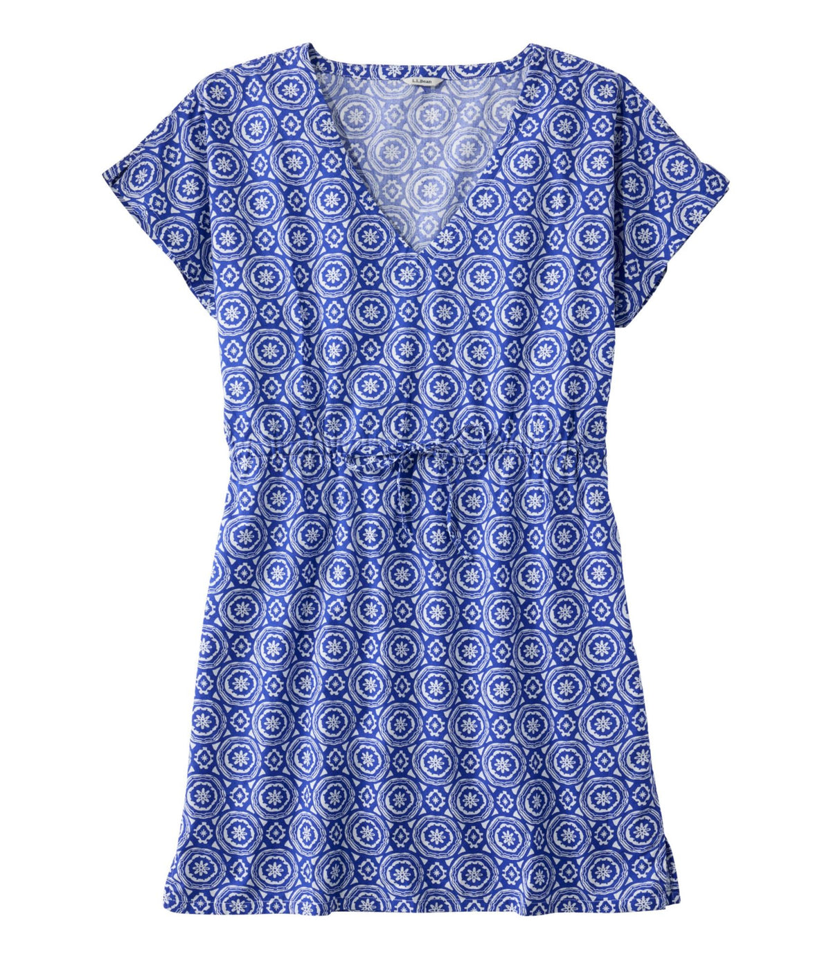 Women's L.L.Bean Coastal Cotton Cover-Up Caftan, Print