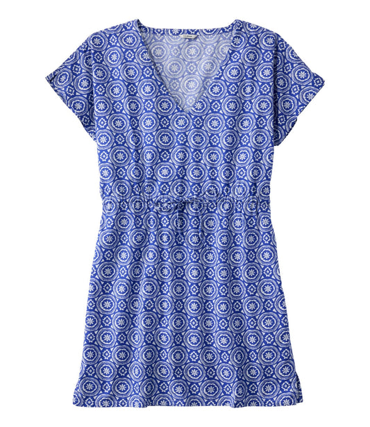 Women's L.L.Bean Coastal Cotton Cover-Up Caftan, Print