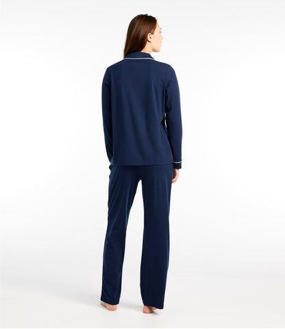 Women's Super-Soft Shrink-Free Pajama Set, Button-Front