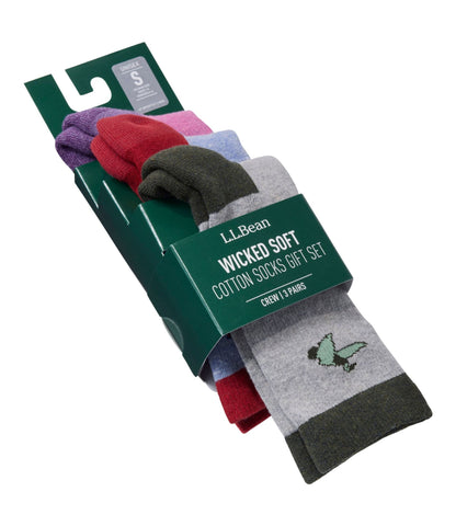 Adults' Wicked Soft Cotton Socks Animal Gift Set, 3-Pack