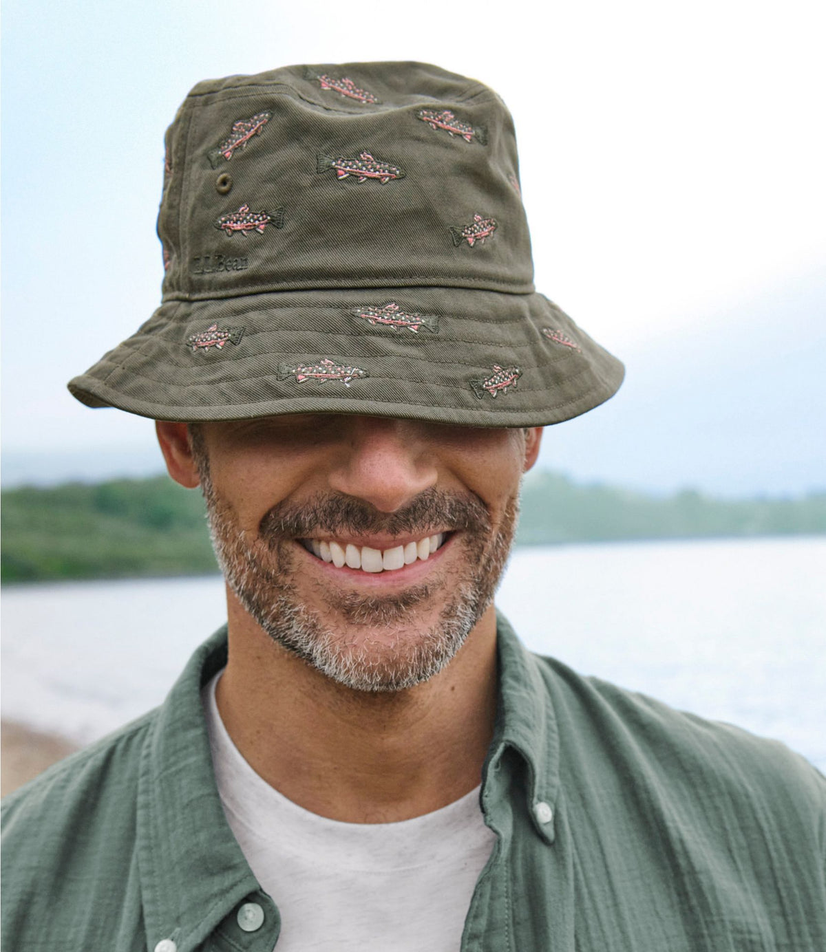 Adults' Cotton Motif Bucket Hat
