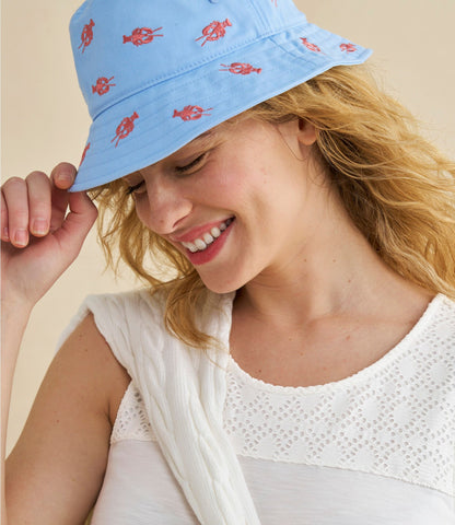 Adults' Cotton Motif Bucket Hat