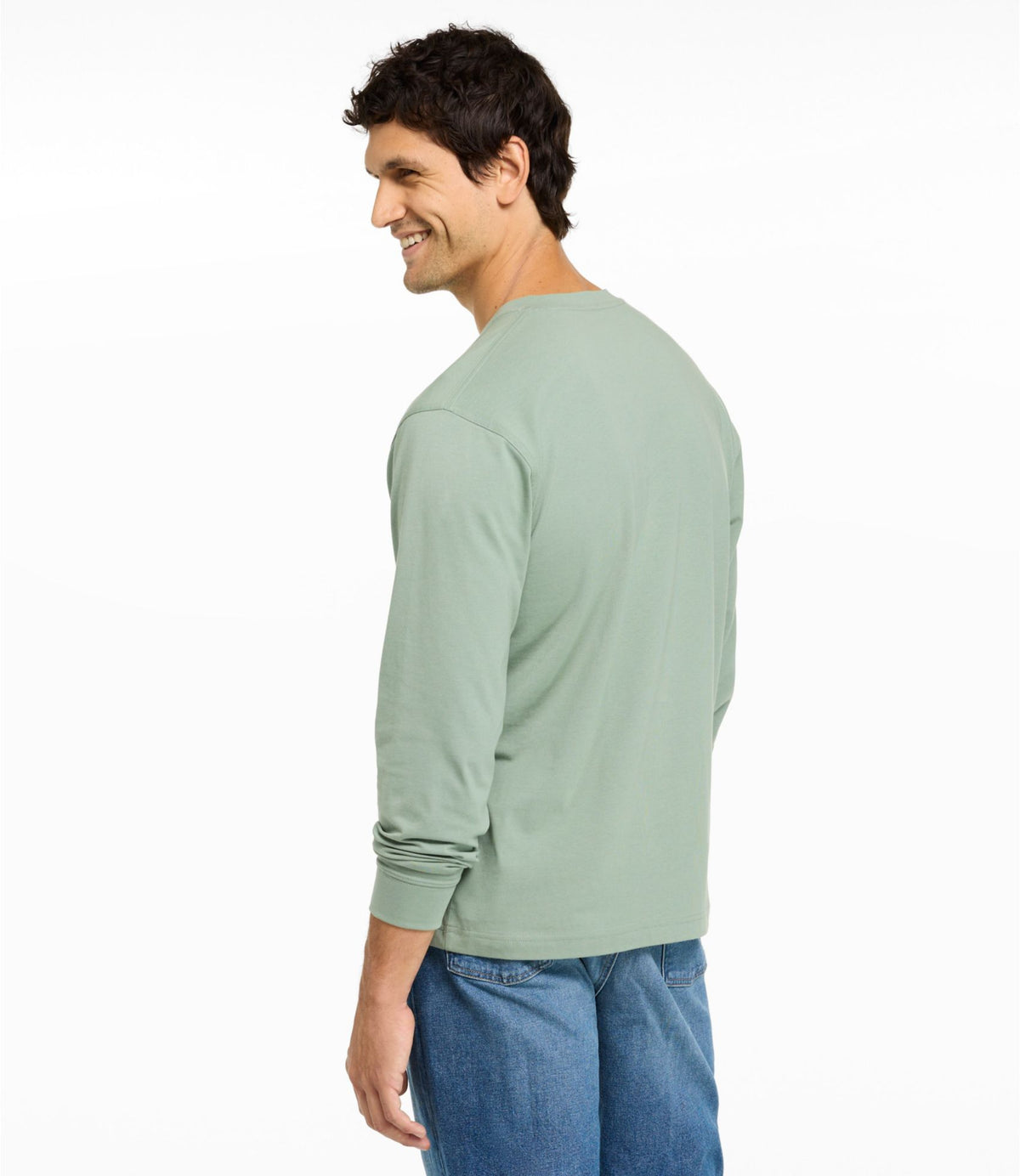 Men's Carefree Unshrinkable Henley, Long-Sleeve, Slightly Fitted