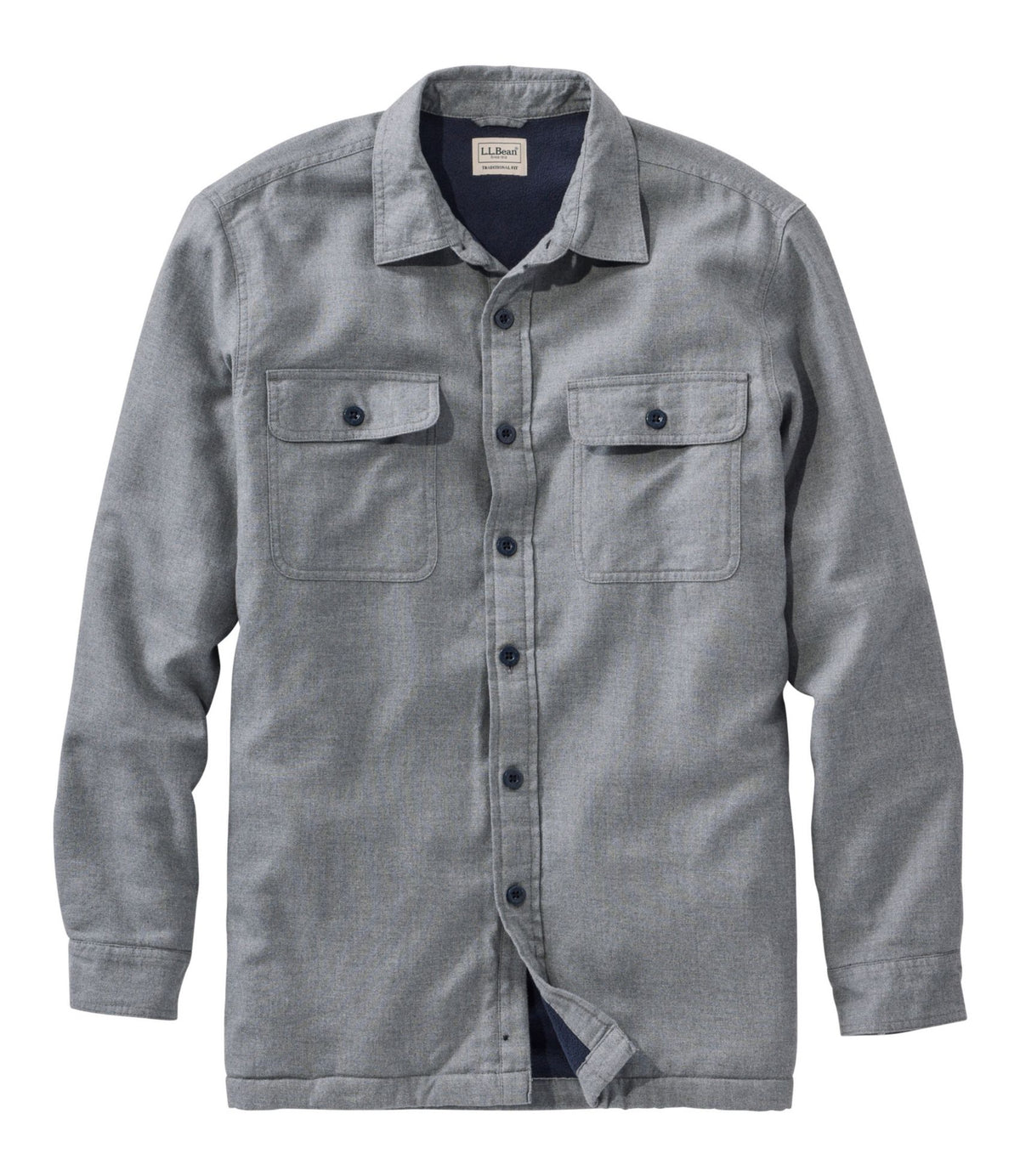 Men's Fleece-Lined Flannel Shirt, Traditional Fit