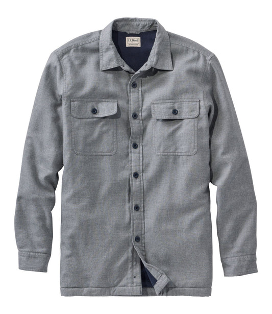 Men's Fleece-Lined Flannel Shirt, Traditional Fit