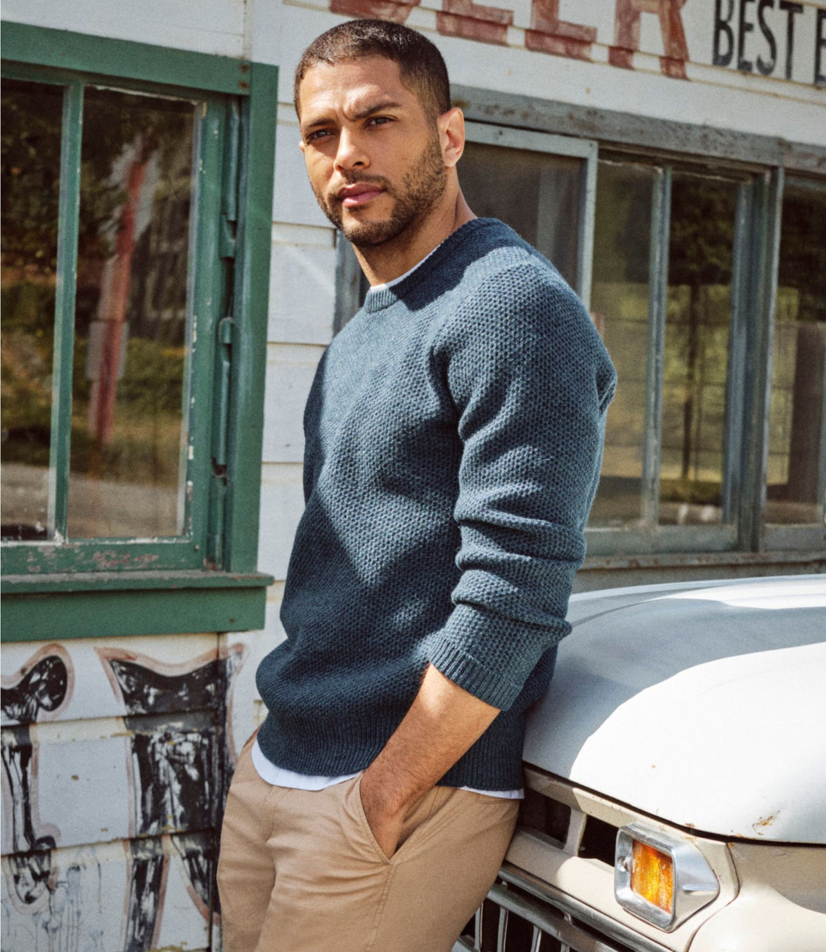 Men's Heritage Honeycomb Sweater, Crewneck