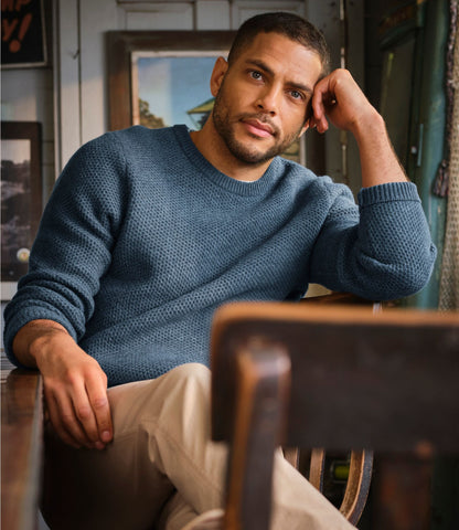 Men's Heritage Honeycomb Sweater, Crewneck