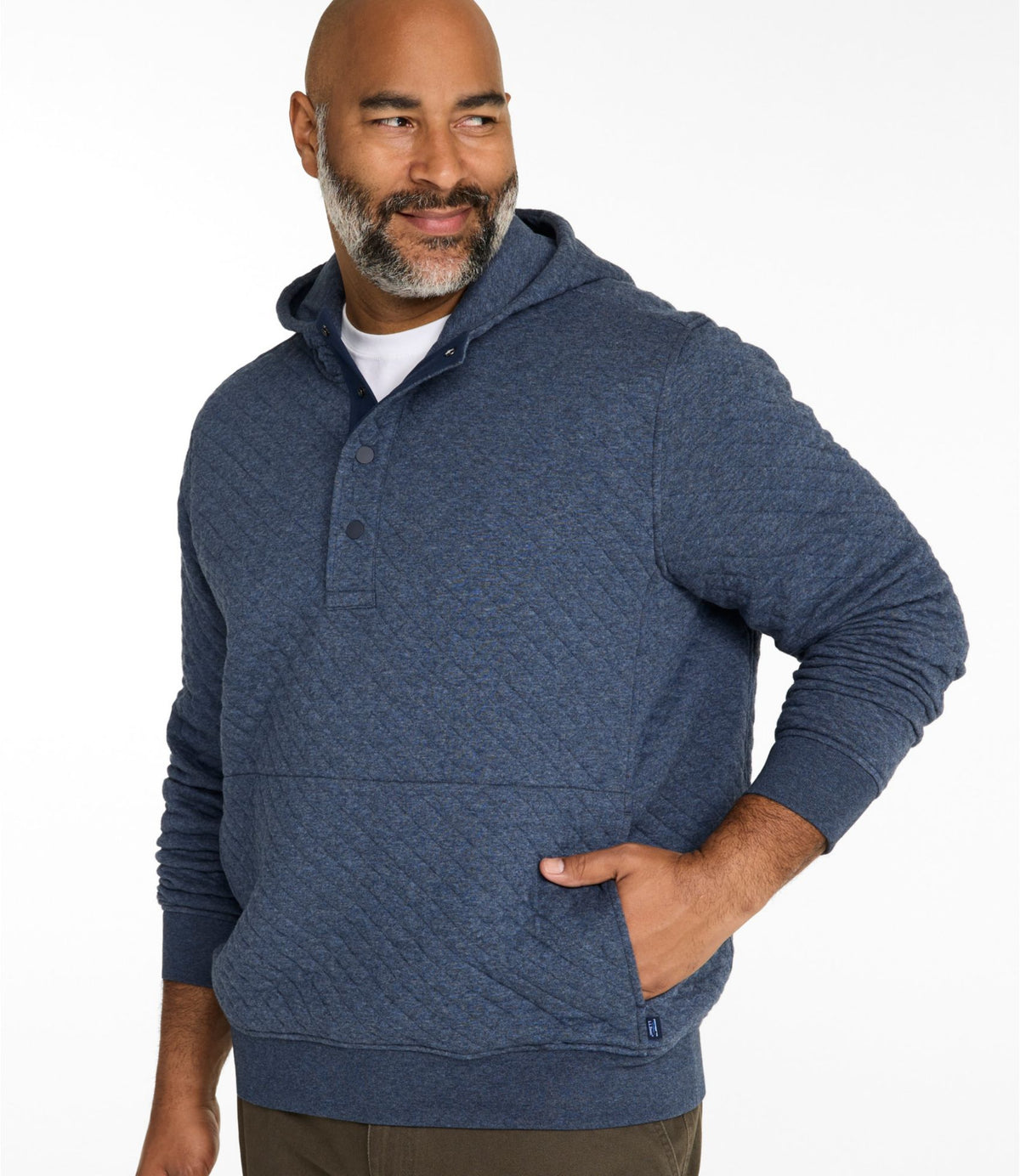 Men's Bean's Quilted Snap Hoodie