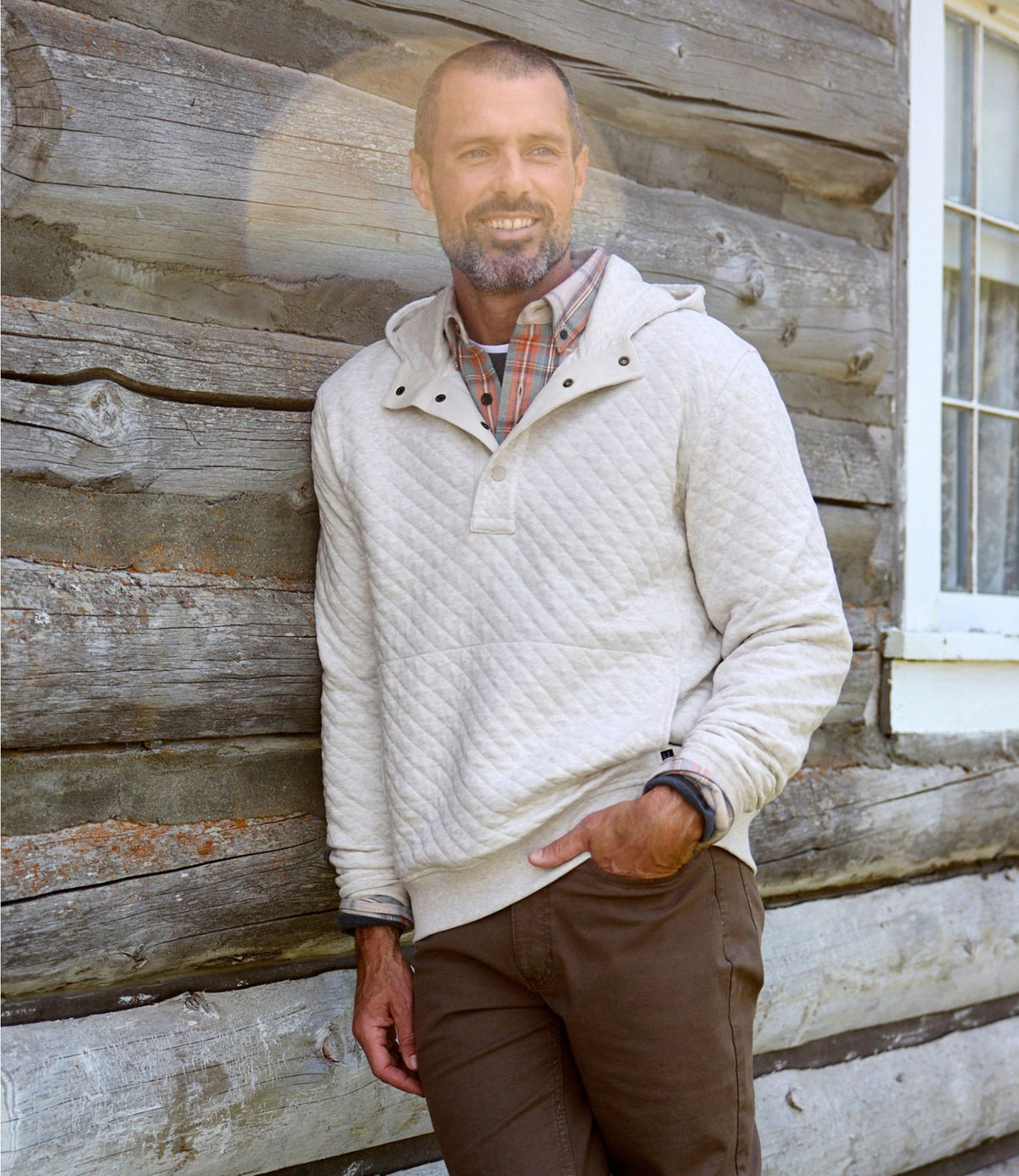 Men's Bean's Quilted Snap Hoodie