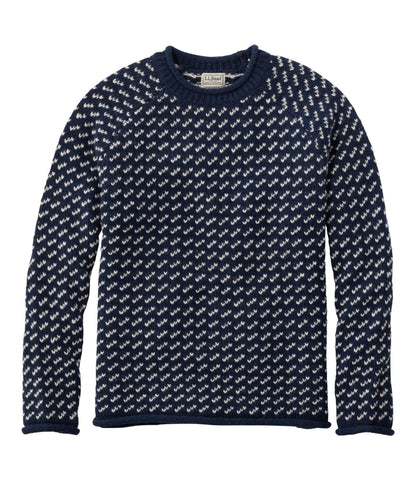 Men's Bean's Classic Ragg Wool Sweater, Rollneck, Birds'-Eye