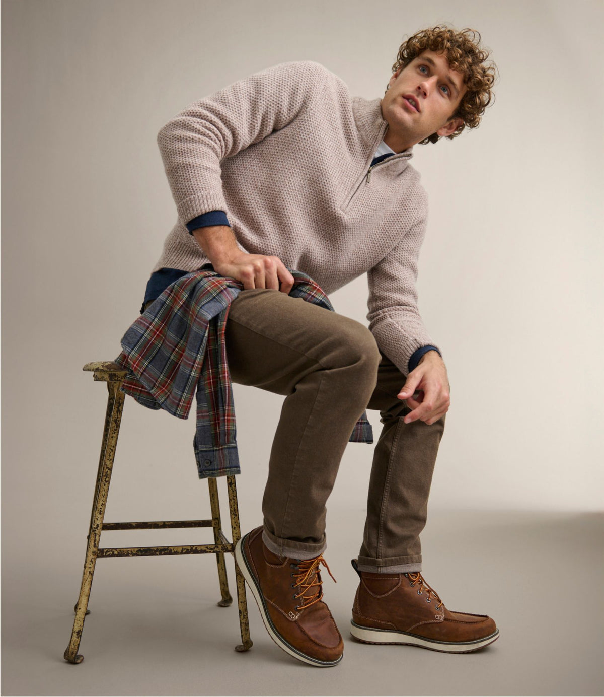 Men's Heritage Honeycomb Sweater, Quarter-Zip