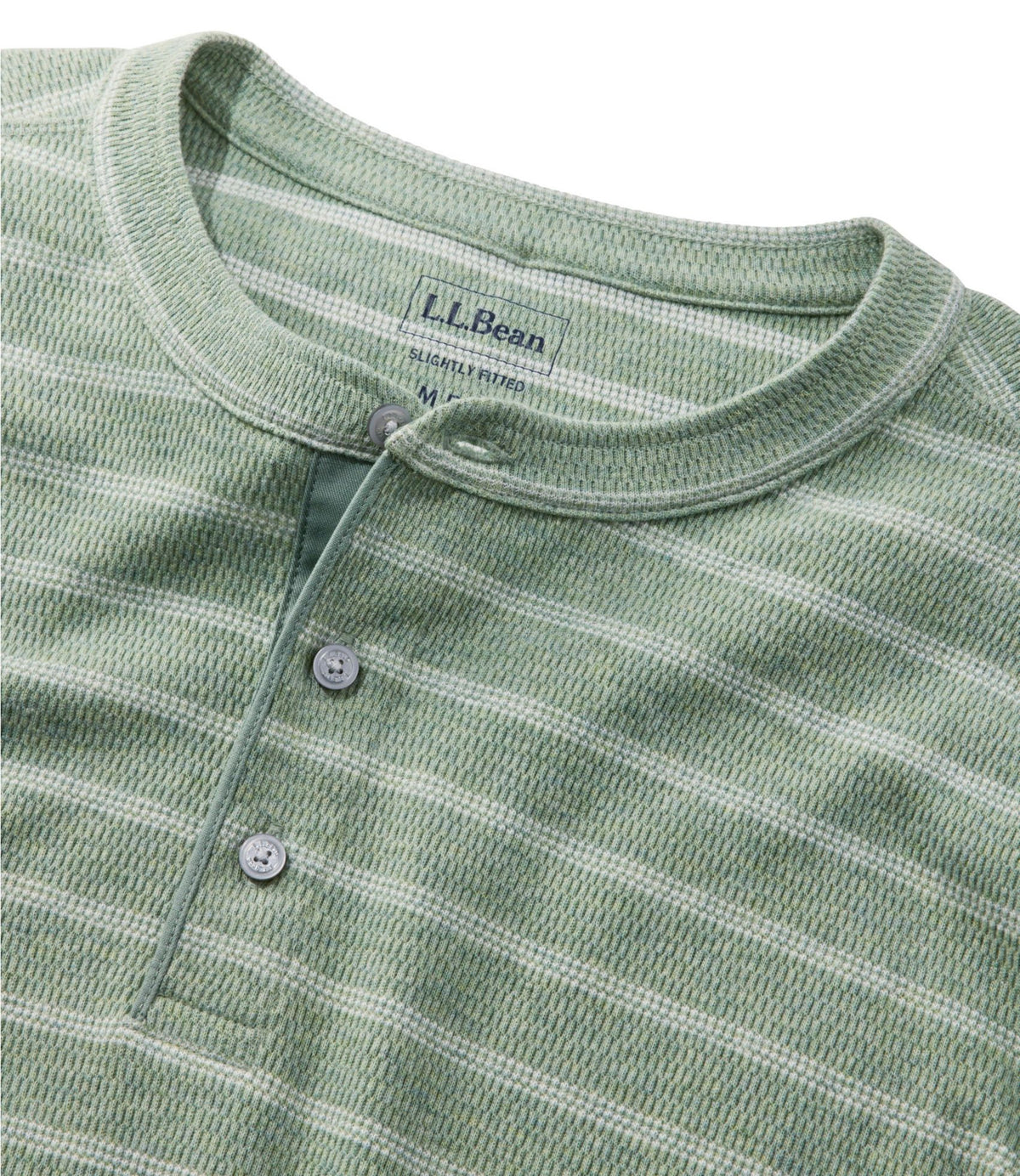 Men's Bean's Vintage Soft Knit Henley, Stripe