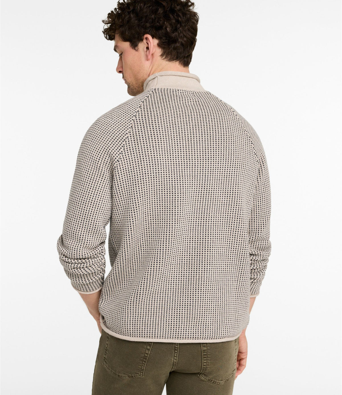 Men's The Original Double L® Rollneck Sweater, Bird's-Eye