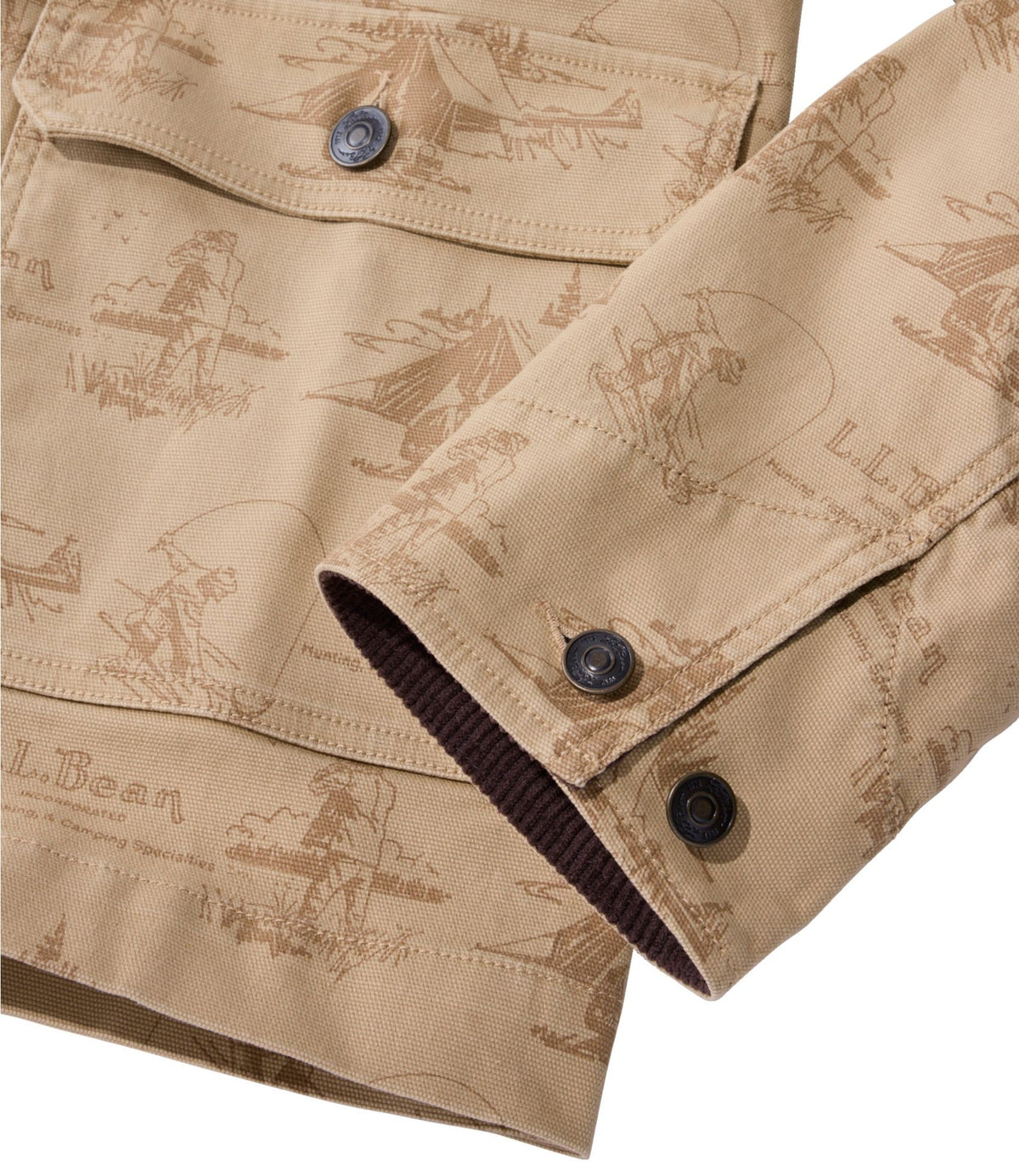 Men's Signature Double L® Denim Barn Coat, Print
