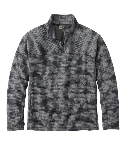 Men's Ridgeknit Pullover, Quarter-Zip Print