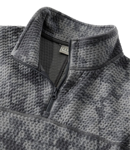 Men's Ridgeknit Pullover, Quarter-Zip Print