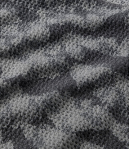 Men's Ridgeknit Pullover, Quarter-Zip Print