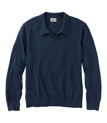 Men's All Seasons Cotton Blend Sweater, Long-Sleeve Polo